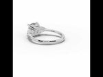 Vionne Cushion Three-Stone Engagement Ring White Gold