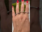 14K White Gold Blue Sapphire And Diamond Stacking Bar Ring
