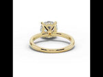 Round Lustre Hidden Halo Solitaire Yellow Gold