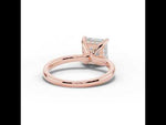 Asscher Lustre Hidden Halo Solitaire Rose Gold