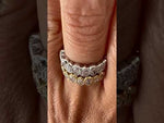 14K Gold Alternating Pear-Cut Three Quarter Way Eternity Milgrain Bezel Set Lab Grown Diamond Wedding Band Ring