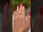 14K Yellow Gold Emerald And Diamond Stacking Bar Ring