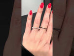 14K Floating Diamond Stackable Ring Wedding Band