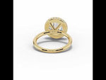 Round Nova Halo Engagement Ring Yellow Gold