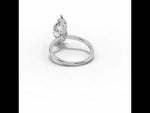 Marquise Tiara Glow Solitaire White Gold