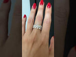 14K Gold Oval Cut Three Quarter Way East West Eternity Frame Set Lab Grown Diamond Wedding Band Ring