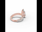 Marquise Aurielle Crown Engagement Ring Rose Gold