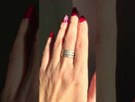 14k Diamond Spangled Stackable Ring Wedding Band