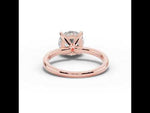 Round Lustre Hidden Halo Solitaire Rose Gold