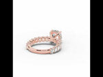 Round Aurielle Crown Engagement Ring Rose Gold