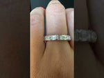 14K Gold Emerald Cut Halfway East West Eternity Modern Prong Set Lab Grown Diamond Wedding Band Ring