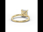 Asscher Lustre Hidden Halo Solitaire Yellow Gold