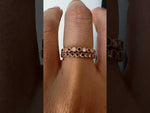 14K Gold Alternate Black Diamond & Diamond Bezel Stacking Ring