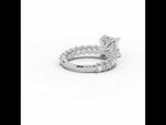 Asscher Aurielle Crown Engagement Ring White Gold