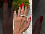 14K Gold Diamond Bar Ring