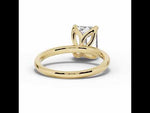 Emerald Cut Lustre Solitaire Yellow Gold