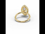 Marquise Nova Halo Engagement Ring Yellow Gold