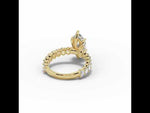 Marquise Aurielle Crown Engagement Ring Yellow Gold