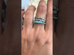 14K Gold Diamond and Turquoise Bead & Eye Ring