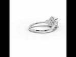 Vionne Asscher Three-Stone Engagement Ring White Gold