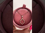 14K Diamond Open Pear-Shape Pendant