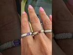 14K Gold Diamond & Emerald-Cut London Blue Topaz Ring