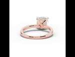 Cushion Lustre Hidden Halo Solitaire Rose Gold
