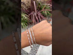 14k Gold Diamond Pyramid Stud Bangle
