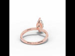 Marquise Lustre Hidden Halo Solitaire Rose Gold