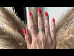 14K Gold Diamond & Turquoise Stackable Ring Wedding Band