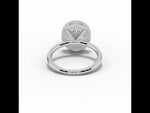 Oval Nova Halo Engagement Ring White Gold