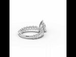 Pear Aurielle Crown Engagement Ring White Gold