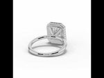 Radiant Nova Halo Engagement Ring White Gold