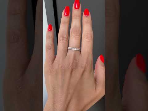 14k Gold Diamond  Wedding Band Stackable Ring