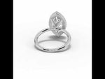 Marquise Nova Halo Engagement Ring White Gold