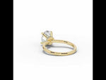 Oval Tiara Glow Solitaire Yellow Gold