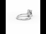 Emerald Cut Tiara Glow Solitaire White Gold