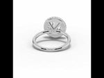 Round Nova Halo Engagement Ring White Gold