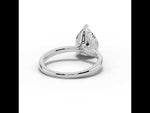 Pear Lustre Hidden Halo Solitaire White Gold