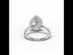 Pear Nova Halo Engagement Ring White Gold