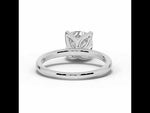 Cushion Lustre Solitaire White Gold