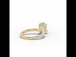 Oval Coronet Diamond Crown Engagement Ring Yellow Gold