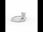 Radiant Coronet Diamond Crown Engagement Ring White Gold