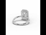 Emerald Cut Nova Halo Engagement Ring White Gold