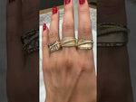 14K Gold Classic Wide Overlap Diamond Ring