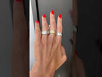 14K Gold Diamond Wide Statement Ring