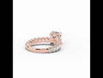 Cushion Aurielle Crown Engagement Ring Rose Gold