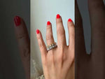 14K Gold Emerald Cut Three Quarter Way East West Eternity Milgrain Bezel Set Lab Grown Diamond Wedding Band Ring