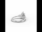 Vionne Pear Three-Stone Engagement Ring White Gold