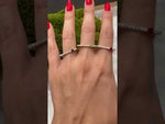14K White Gold Emerald And Diamond Stacking Bar Ring